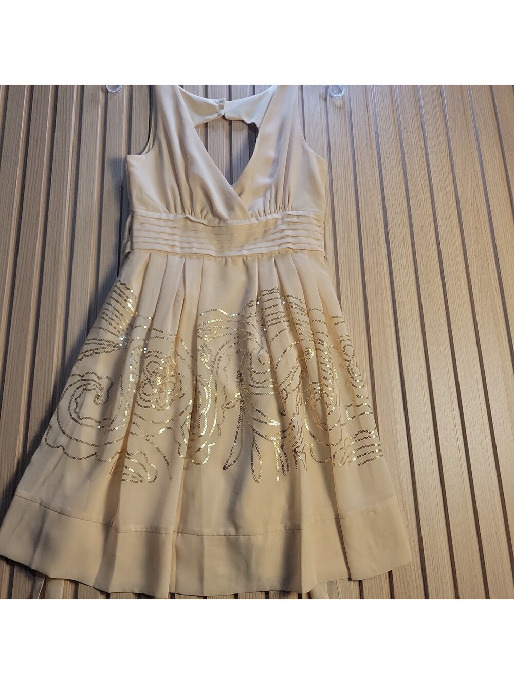 Johnny Martin Sequins Floral T-Back Dress Junior Size 3